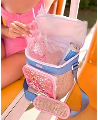 Packed Party Woven Insulated Confetti Cooler Bag, Large Cute Stylish Adult Reusable Lunch Tote for Women