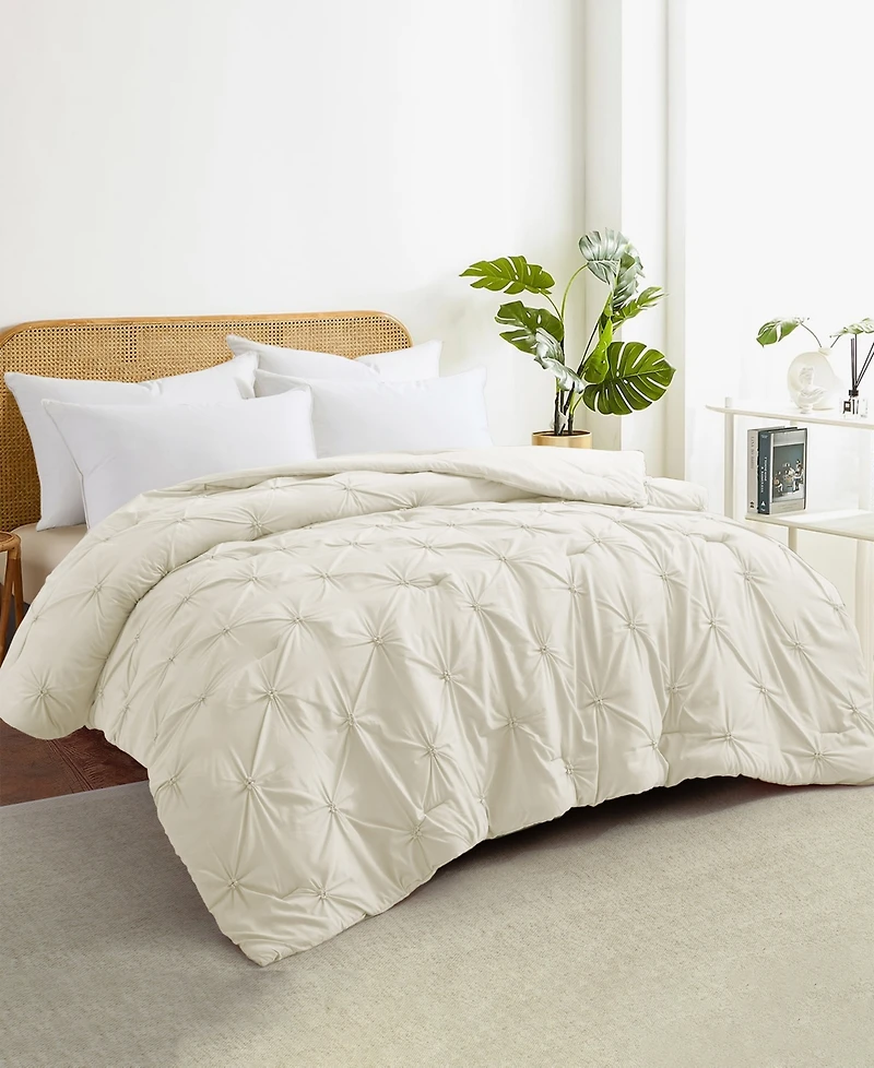 Unikome All Season Pintuck Down Alternative Comforter