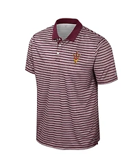 Colosseum Men's Maroon Arizona State Sun Devils Striped Polo Shirt