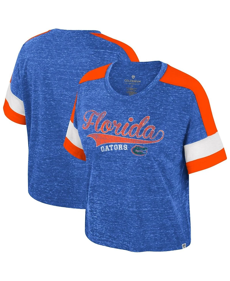 Colosseum Women's Royal Florida Gators Color Block Scoop Neck T-Shirt
