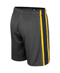 Colosseum Big Boys and Girls Charcoal Michigan Wolverines Ripple Shorts