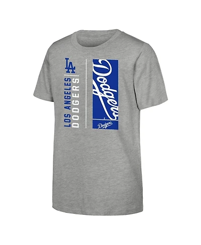 Outerstuff Big Boys and Girls Heather Gray Los Angeles Dodgers The Mvp T-Shirt