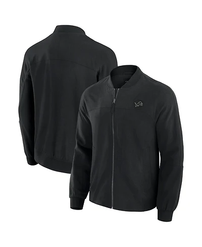 J. Palmer Men's Black Detroit Lions Lightweight Cover-4 Tri-Blend Full-Zip Jacket