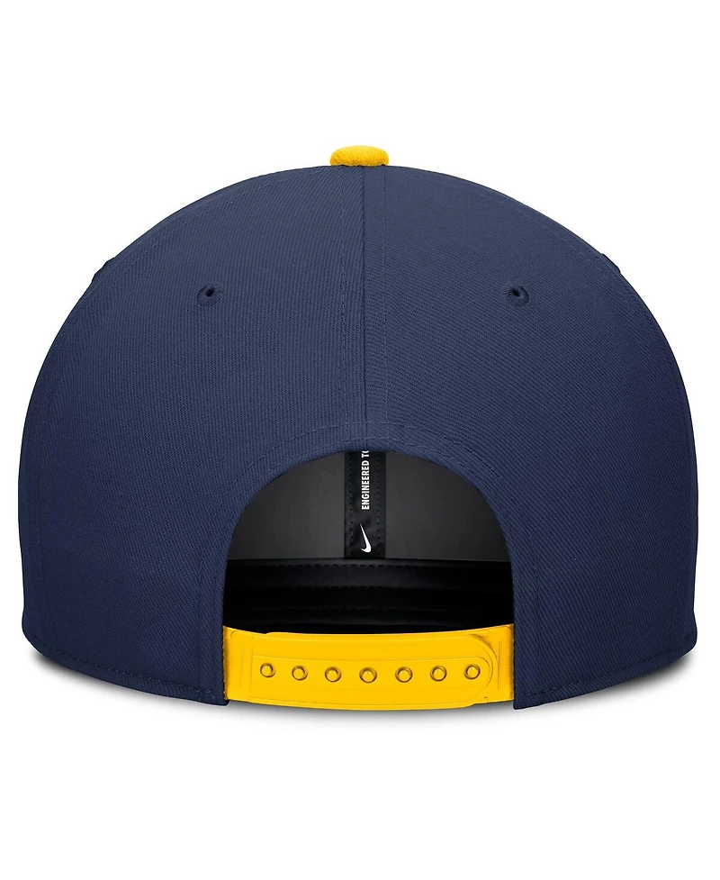 Nike Men's Navy/Gold Milwaukee Brewers Pro Performance Snapback Hat