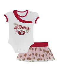 Outerstuff Baby Boys and Girls San Francisco 49ers Love My Team Bodysuit Skirt Set