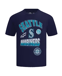 Pro Standard Men's Navy Seattle Mariners Turn It Up Dropped Shoulder T-Shirt