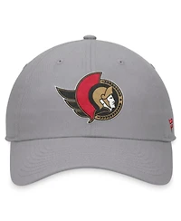 Fanatics Men's Gray Ottawa Senators Extra Time Adjustable Hat