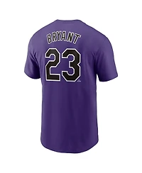 Nike Men's Kris Bryant Purple Colorado Rockies Fuse Name Number T-Shirt