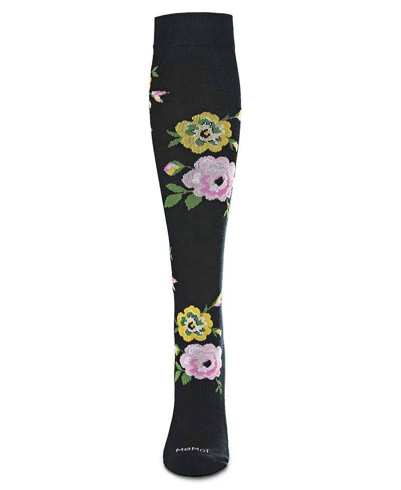 MeMoi Women's Bloom 8-15mmHg Graduated Compression Socks MFY06342