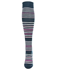 MeMoi Women's Classic Stripes 8-15mmHg Graduated Compression Socks MFY06346