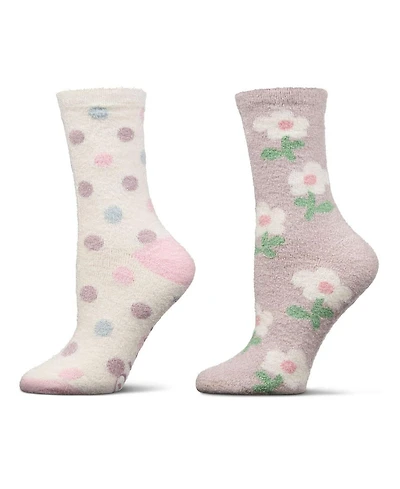 MeMoi Women's 2 Pair Pack Aloe Infused Non-Skid Spa Socks BWS1000
