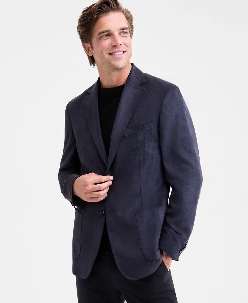 Michael Kors Men's Classic-Fit Stretch Melange Faux Suede Sport Coat