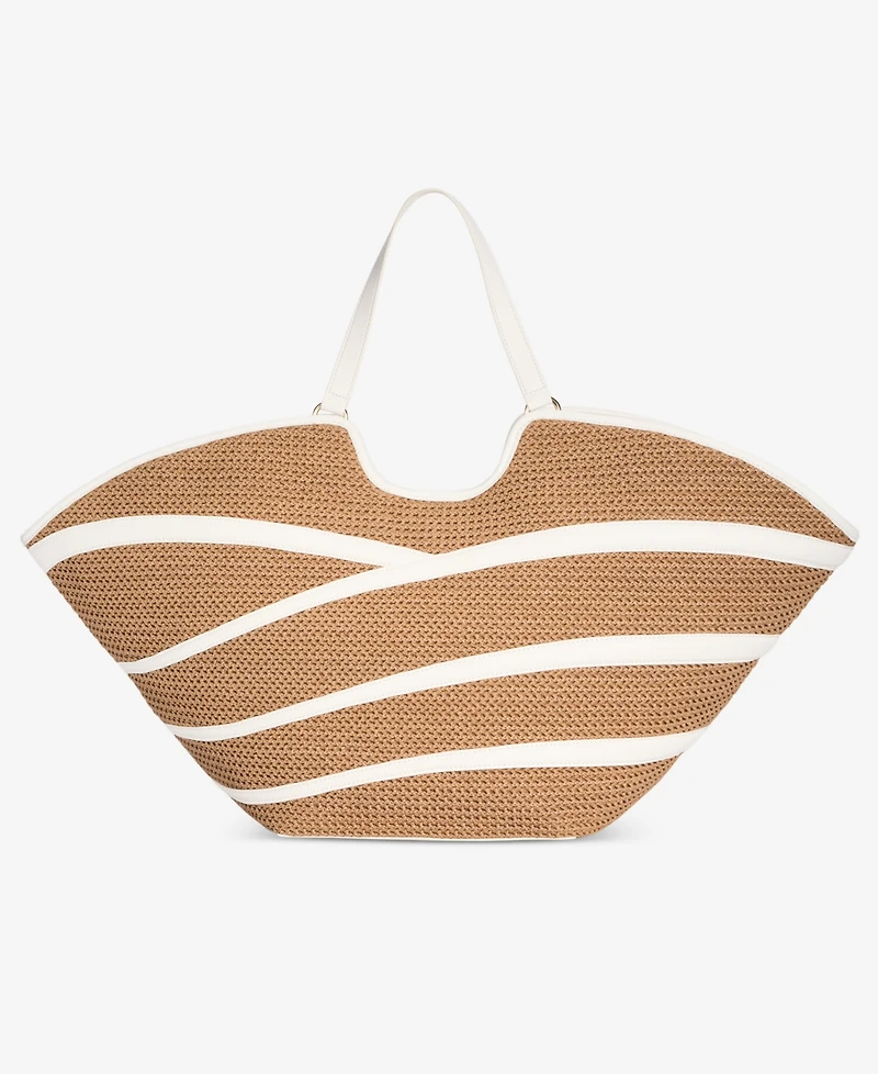 I.n.c. International Concepts Zavaa Straw Tote, Exclusively at Macy's
