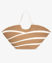 I.n.c. International Concepts Zavaa Straw Tote, Exclusively at Macy's