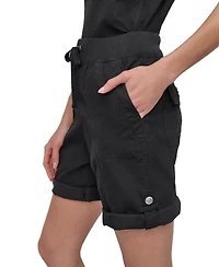 Dkny Sport Women's Smocked-Waist Convertible Shorts