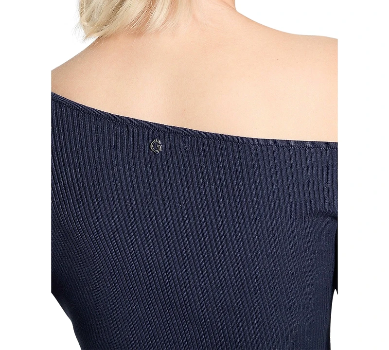 Guess Women's Ribbed Off-The-Shoulder Dress