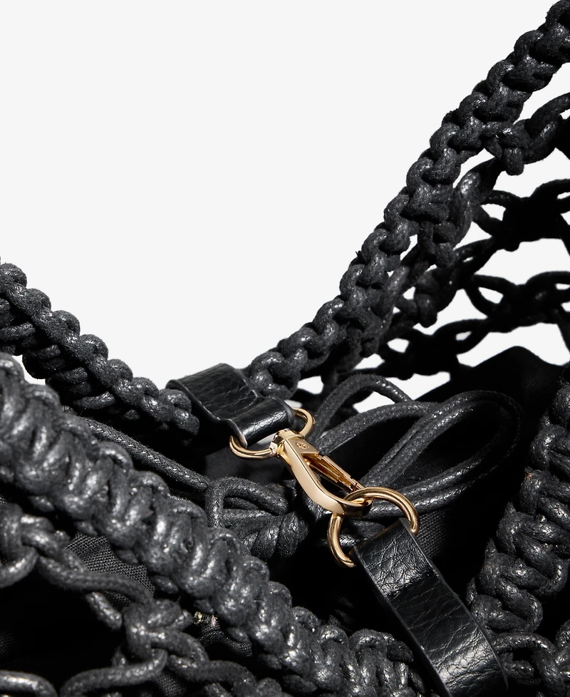 I.n.c. International Concepts Kahtt Macrame Hobo Bag, Exclusively at Macy's