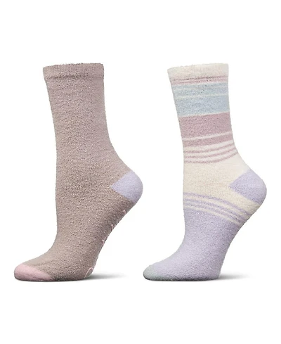 MeMoi Women's 2 Pair Pack Aloe Infused Non-Skid Spa Socks BWS1000