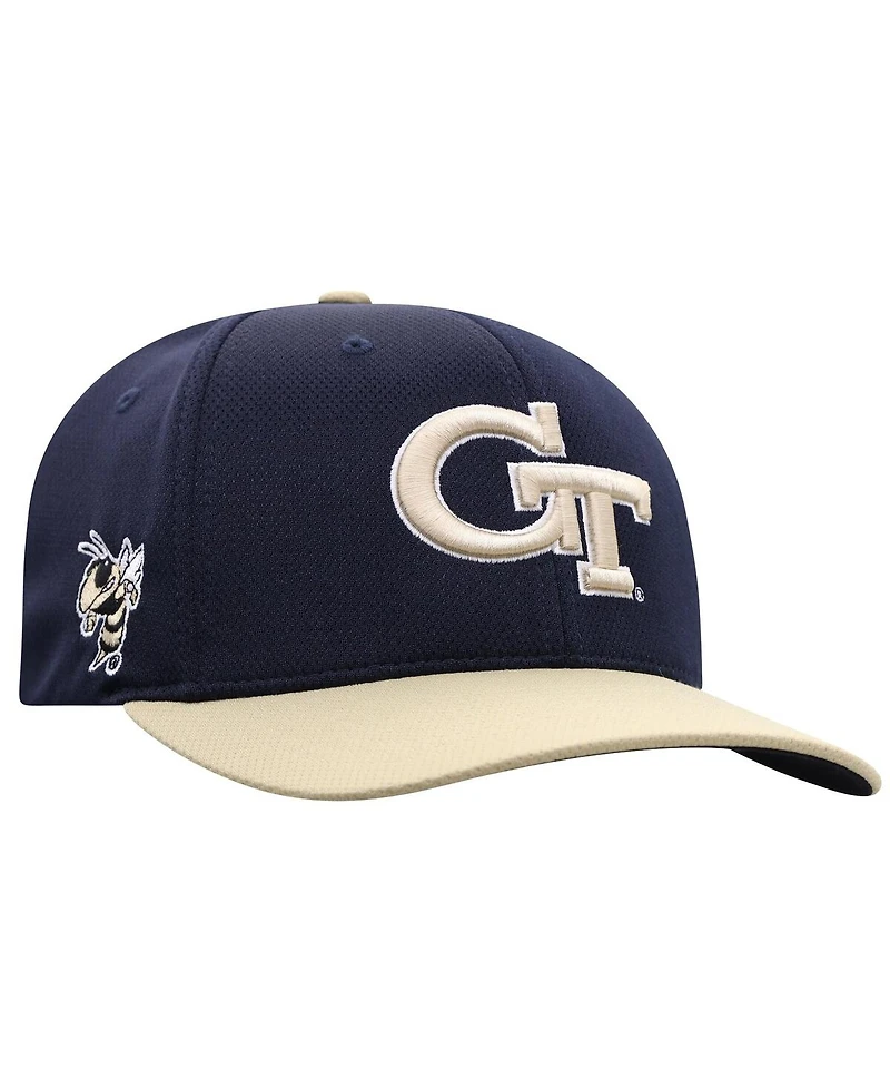 Top of the World Men's True Navy Georgia Tech Yellow Jackets Reflex Two-Tone Flex Hat