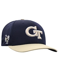 Top of the World Men's True Navy Georgia Tech Yellow Jackets Reflex Two-Tone Flex Hat