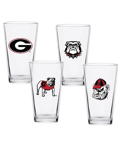 Indigo Falls Georgia Bulldogs 16oz. Collector Pint Glasses, Set of 4