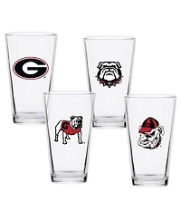 Indigo Falls Georgia Bulldogs 16oz. Collector Pint Glasses, Set of 4