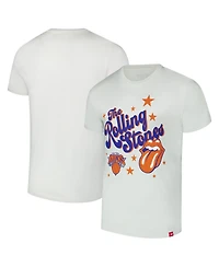 Sportiqe Men's and Women's White Rolling Stones x Golden State Warriors Bingham Collab T-Shirt