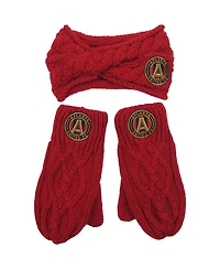 ZooZatz Women's Atlanta United Fc Headband and Mittens Set