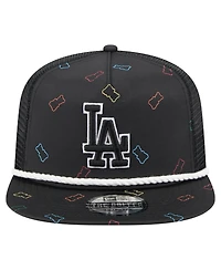 New Era Men's Black Los Angeles Dodgers Gummy Golfer Trucker Adjustable Hat