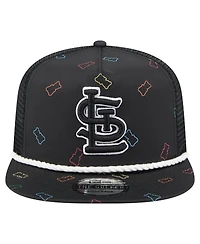 New Era Men's Black St. Louis Cardinals Gummy Golfer Trucker Adjustable Hat