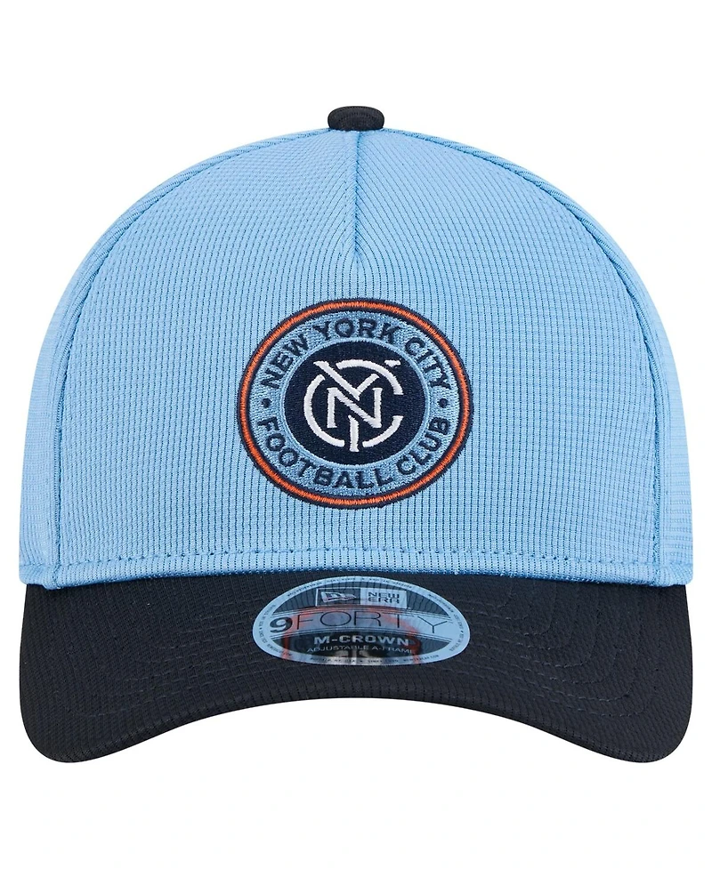 New Era Men's Light Blue New York City Fc 2025 Jersey Hook 9FORTY M-Crown Adjustable Hat