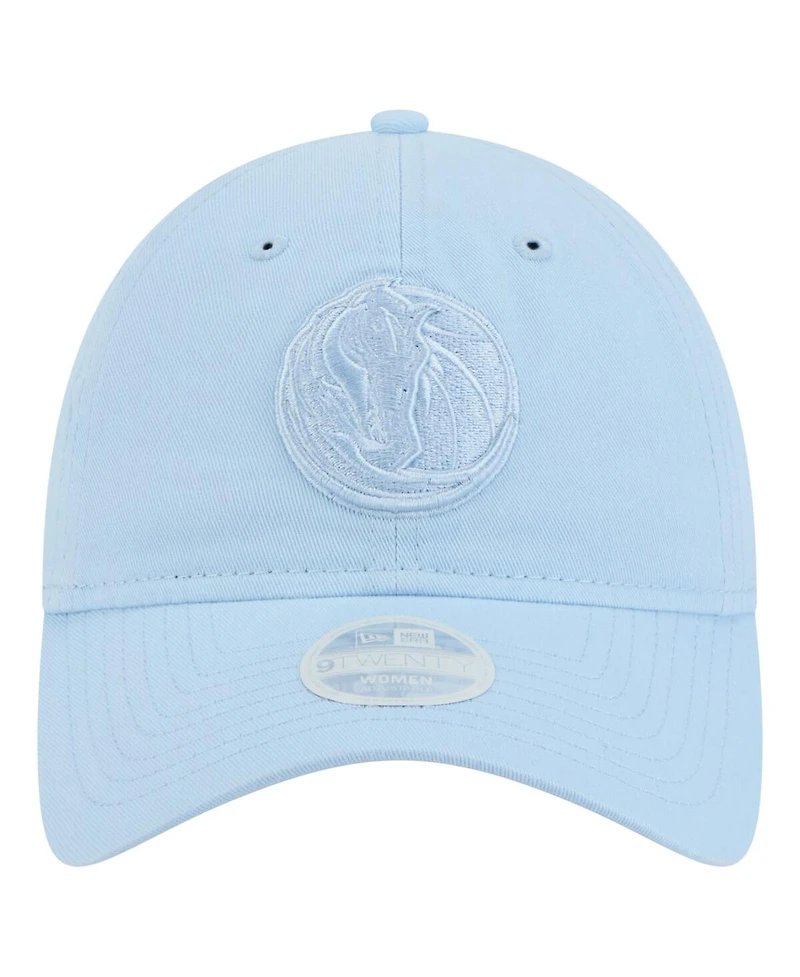 New Era Women's Light Blue Dallas Mavericks Colorpack 9TWENTY Adjustable Hat