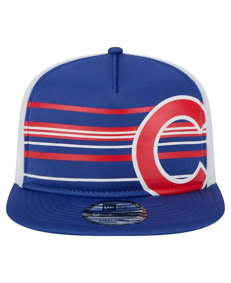 New Era Men's Royal Chicago Cubs 9FIFTY A-Frame Trucker Snapback Hat