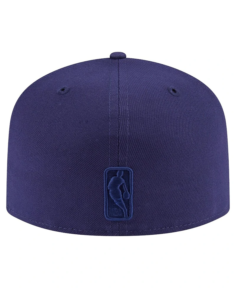 New Era Men's Navy Golden State Warriors Colorpack A-Frame Pinch Front 59FIFTY Fitted Hat