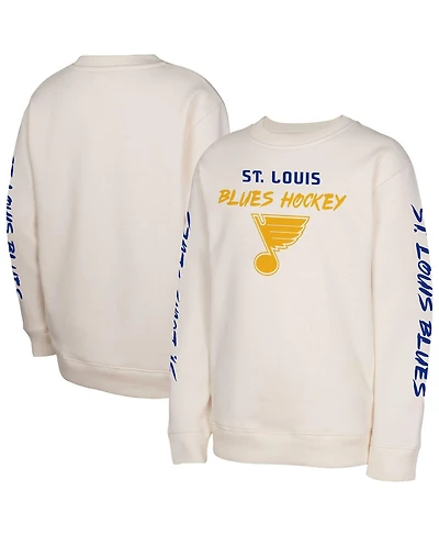 Outerstuff Big Boys and Girls Cream St. Louis Blues Star Power Pullover Sweatshirt