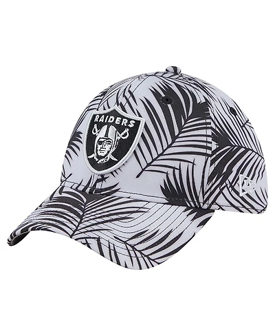 New Era Men's Gray Las Vegas Raiders Palms 39THIRTY Flex Hat