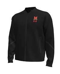Under Armour Men's Black Maryland Terrapins Unstoppable Full-Zip Bomber Jacket