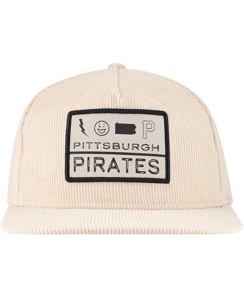 New Era Men's Khaki Pittsburgh Pirates Summer Essential Golfer Snapback Hat
