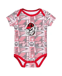 Outerstuff Baby Boys and Girls 3-Pack Georgia Bulldogs Sunday Comics Bodysuit Set