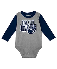 Outerstuff Baby Boys and Girls 2-Piece Penn State Nittany Lions Double Up Long Sleeve Bodysuit Pant Set