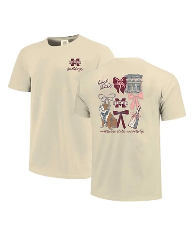 Image One Men's and Women's Natural Mississippi State Bulldogs Comfort Colors Coquette T-Shirt