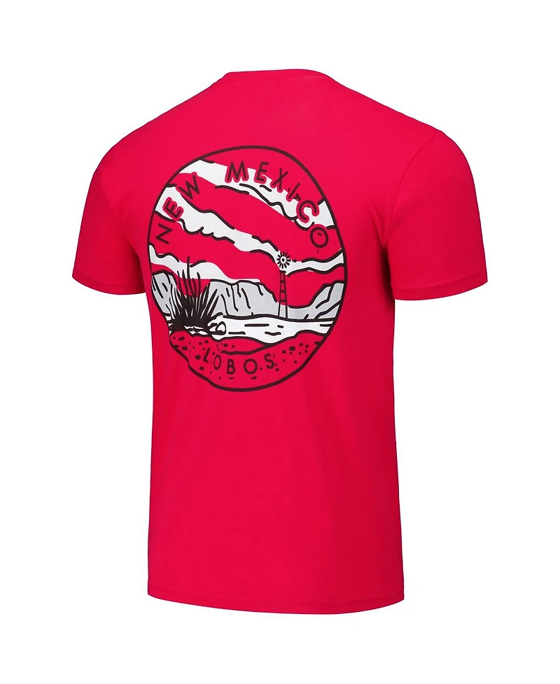 Image One Men's and Women's Cherry New Mexico Lobos Scenic Comfort Colors T-Shirt