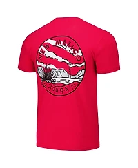 Image One Men's and Women's Cherry New Mexico Lobos Scenic Comfort Colors T-Shirt