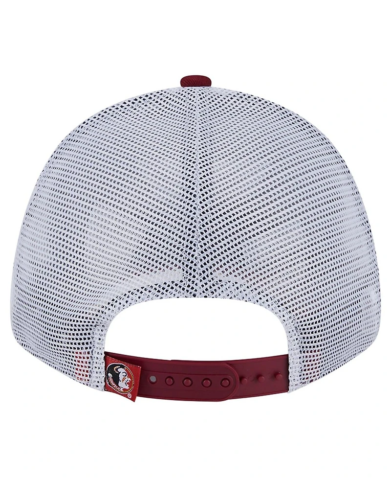 New Era Men's Garnet Florida State Seminoles Trucker 9FORTY Adjustable Hat