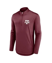 Fanatics Men's Maroon Texas A&M Aggies Quarterback Mock Neck Quarter-Zip Top