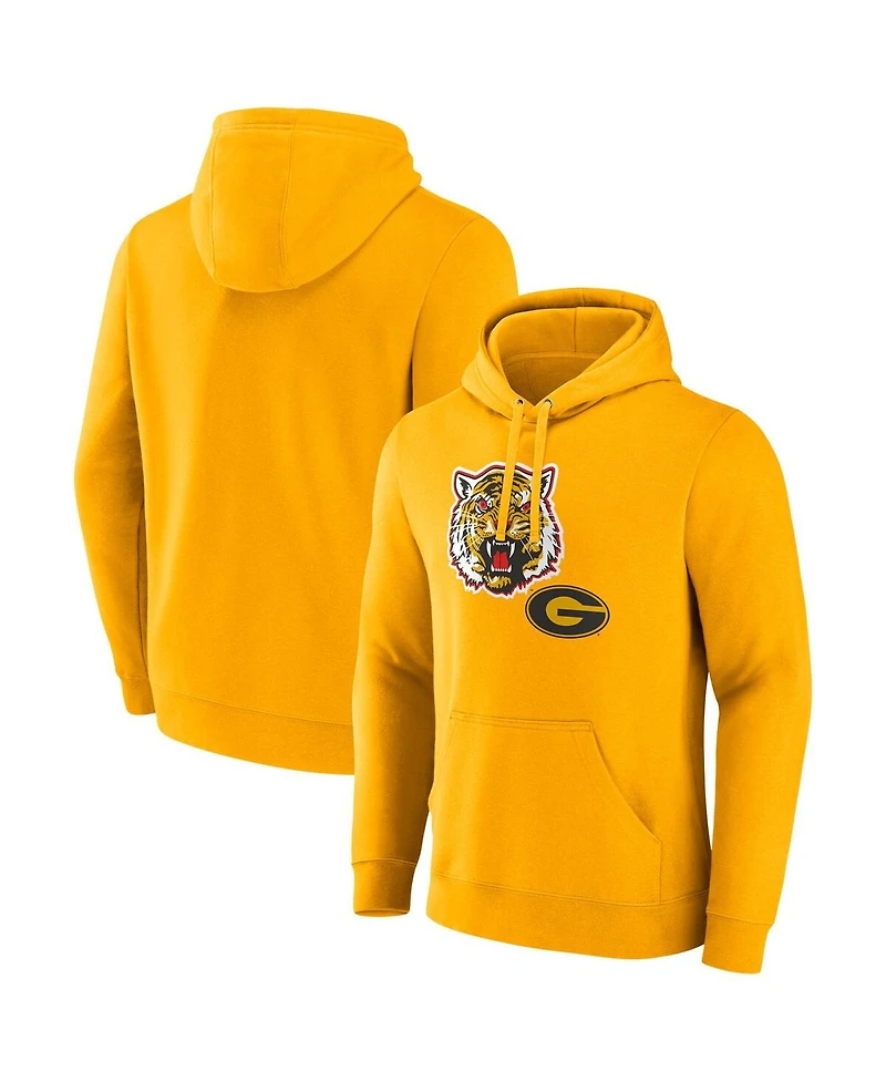 Fanatics Men's Gold Grambling Tigers Primary Logo Pullover Hoodie