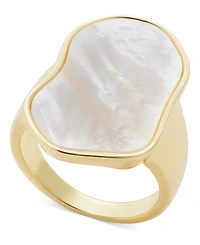 I.n.c. International Concepts Gold-Tone Mother-of-Pearl Statement Ring, Exclusively at Macy's