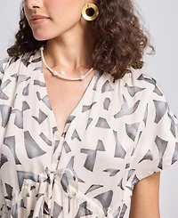 Reistor Women's Gathered Maxi Dress with Side Slits Mosaic