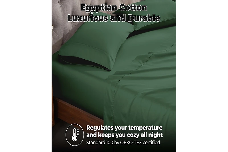 Superior Egyptian Cotton 300 Thread Count Solid Bed Sheet Set