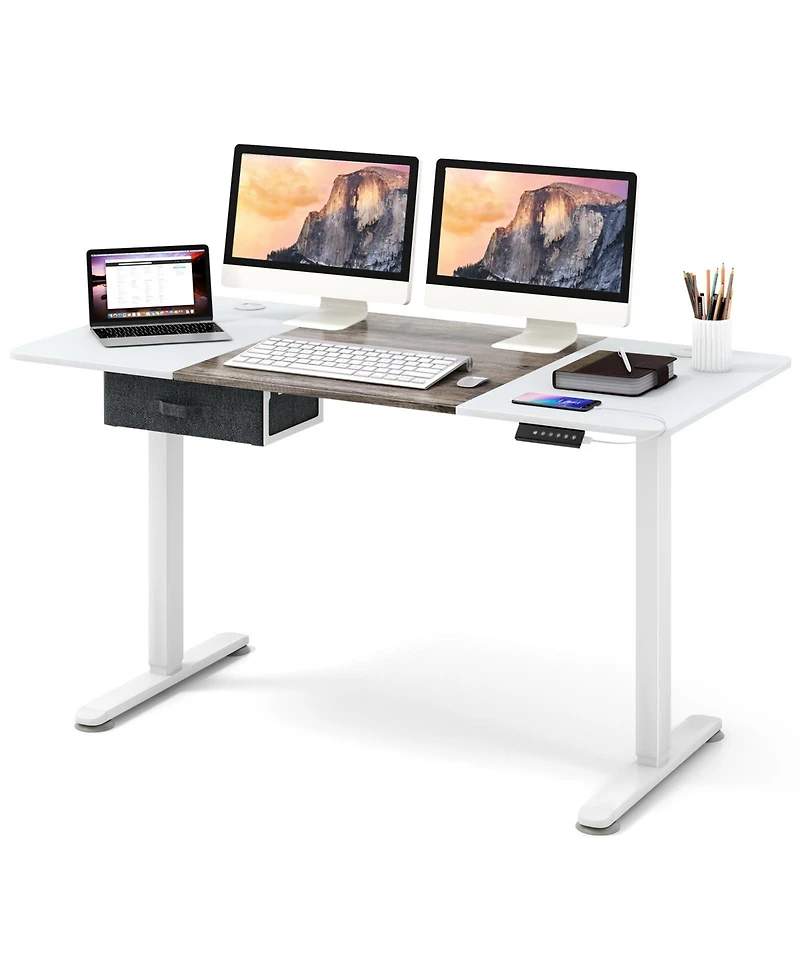 Height Adjustable Electric Standing Desk with Usb Charging Port